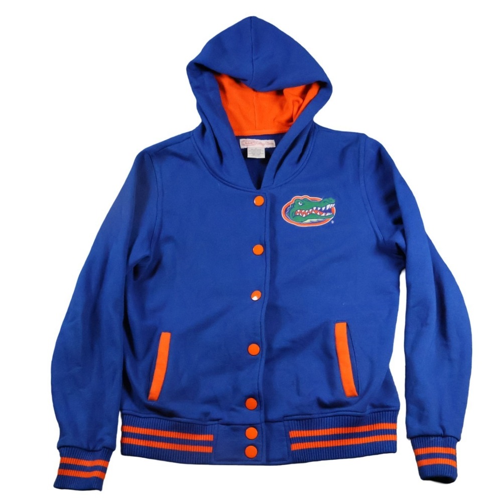 E5 College Classics‎ Florida Gators Womens XL Blue Hooded Varsity Hooded Jacket